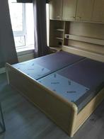 Tweepersoonsbed met kastenombouw + matrassen – €20, Ophalen, Tweepersoons, Zo goed als nieuw, 180 cm