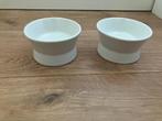 Voerbakjes 2 stuks, wit, voor kleine hond / kat / konijn /.., Ophalen of Verzenden, Zo goed als nieuw