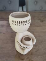 Beige bloempot zen, Huis en Inrichting, Woonaccessoires | Vazen, Overige kleuren, Aardewerk of Porselein, Ophalen of Verzenden