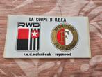 Oude sticker r.w.d.molenbeek-feyenoord uefa cup 1977, Ophalen of Verzenden, Zo goed als nieuw, Feyenoord, Poster, Plaatje of Sticker