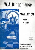 W.A.Dingemanse - VARIATIES voor ORGEL, Orgel, Gebruikt, Ophalen of Verzenden, Artiest of Componist