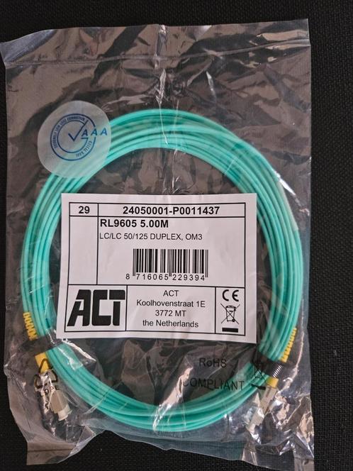 ACT - MMF - LC/LC OM3 Glasvezelkabel - RL9605 - 5 Meter, Computers en Software, Pc- en Netwerkkabels, Nieuw, Ophalen of Verzenden
