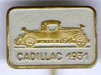 Cadillac 1931 grijs op koper oldtimer auto speldje ( A_146a), Verzenden, Zo goed als nieuw, Transport, Speldje of Pin