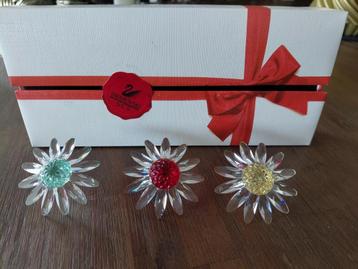 Swarovski bloemen groen rood geel  beschikbaar voor biedingen