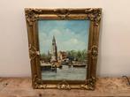 Montelbaanstoren A’Dam oude schilderij c Snijders  ‘43., Antiek en Kunst, Kunst | Schilderijen | Klassiek, Ophalen of Verzenden