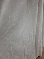 Wit gordijn met bloemen, 275x136cm, Ophalen of Verzenden, Wit, 200 cm of meer
