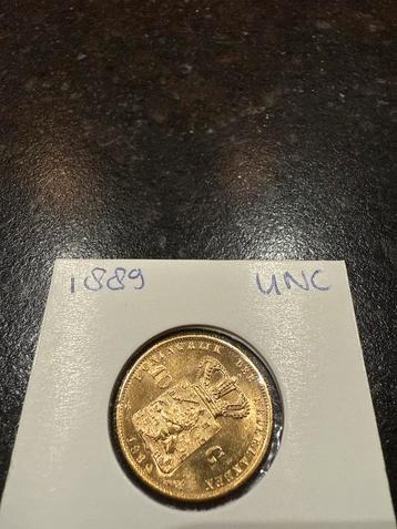 1889 Gouden 10 Gulden - Willem III - UNC beschikbaar voor biedingen