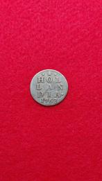 Dubbele Wapenstuiver 1763 - Hollandia  Zilver, Ophalen of Verzenden, Overige landen, Losse munt, Zilver