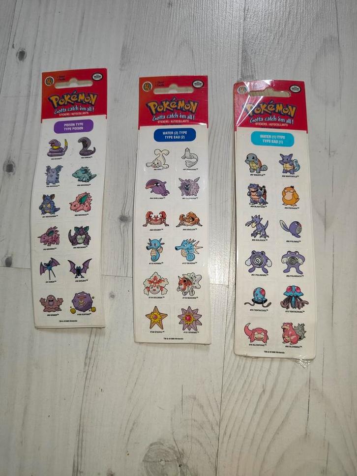 Vintage Pokemon Stickers - Gotta Catch 'em All!, Hobby en Vrije tijd, Verzamelkaartspellen | Pokémon, Zo goed als nieuw, Ophalen of Verzenden