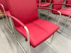 6 Nieuw Leolux Talos eetkamerstoelen Roze leer Design stoel, Huis en Inrichting, Leolux, Overige kleuren, Nieuw, Leer