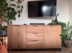 Eiken dressoir | Goossens, Ophalen, 150 tot 200 cm, Zo goed als nieuw, Met lade(s)