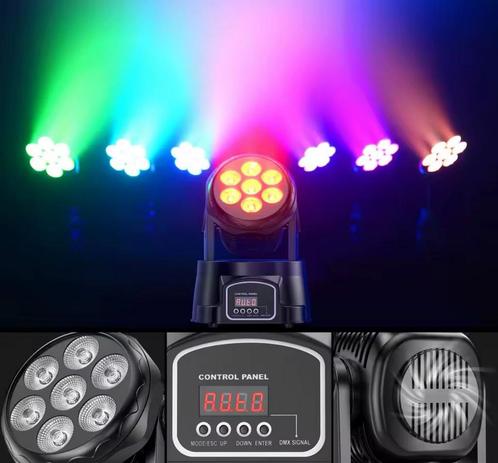 LED Moving Head – 7x 4W RGBW – DMX, Muziek en Instrumenten, Licht en Laser, Nieuw, Licht, Ophalen of Verzenden