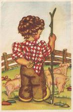 VARKENSHOEDER VARKEN UIT 1959 ZEER MOOIE OUDE KAART KK110, Verzenden, 1940 tot 1960, Gelopen, Overige thema's