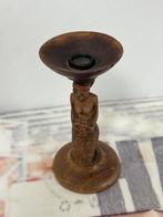 Antiek 1950 afrika Africa Congo hout handgesneden kandelaar, Antiek en Kunst, Ophalen of Verzenden
