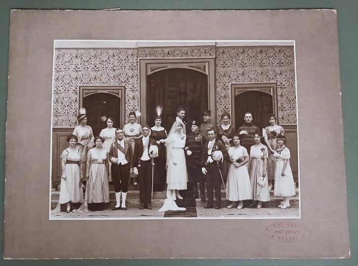 Grote foto voorstelling Padang 1918 C. Nieuwenhuis, Verzamelen, Foto's en Prenten, Gebruikt, Foto, Overige onderwerpen, Voor 1940