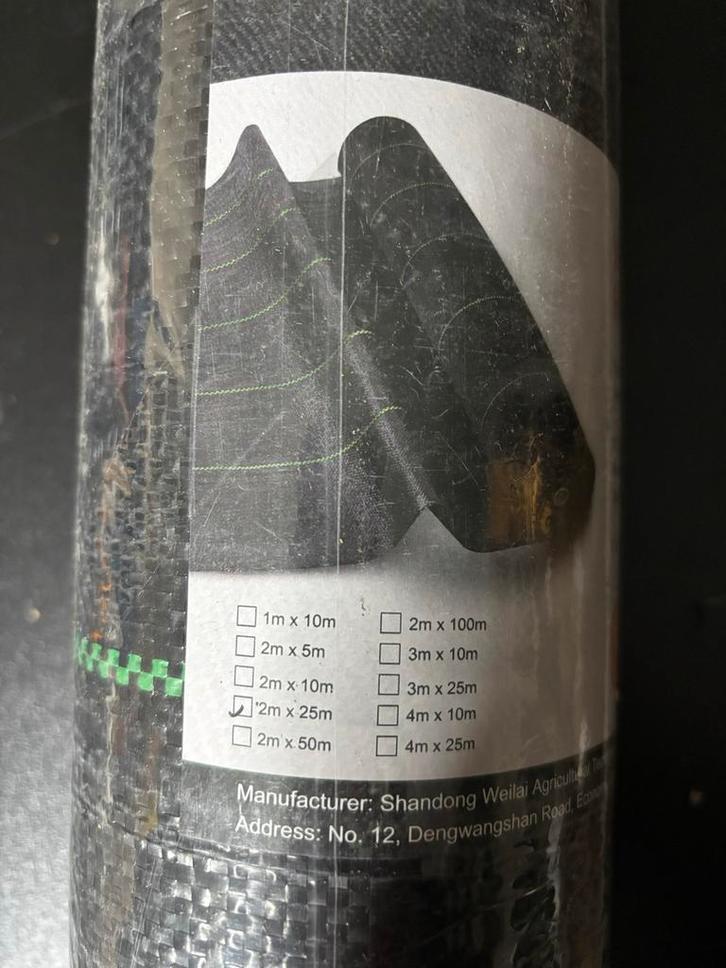 Worteldoek / Gronddoek 2m x 25m - Nieuw, Tuin en Terras, Onkruidbranders, Nieuw, Ophalen of Verzenden