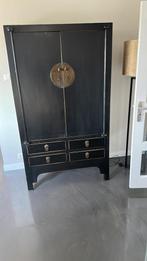 Zware Chinese kast, zwart, 190x90x60, Huis en Inrichting, Kasten | Buffetkasten, Ophalen, Gebruikt, 50 tot 100 cm, Met lade(s)