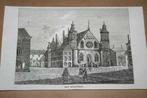 Antieke gravure - Het Binnenhof Den Haag - 1841 !!, Ophalen of Verzenden