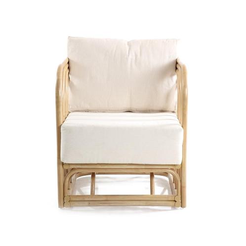 Lofty loungestoel - 69 x 63 x 68 cm - Rotan - Stoel, Huis en Inrichting, Stoelen, Nieuw, Eén, Leer, Riet of Rotan, Bruin, Ophalen