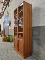 Vintage Deens Jaren 80 Design Vitrine Kast Teak Wandmeubel 2, Huis en Inrichting, Kasten | Vitrinekasten, Glas, 150 tot 200 cm