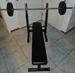 Opklapbare Benchpress Bench en halterstang & 2x10kg schijven, Ophalen, Zo goed als nieuw, Benen, Fitnessbank