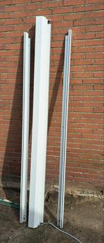 Elektrisch (zonne) screen antraciet 222cm breed x 220hoog, Doe-het-zelf en Verbouw, Rolluiken, Ophalen, 200 cm of meer, 200 cm of meer