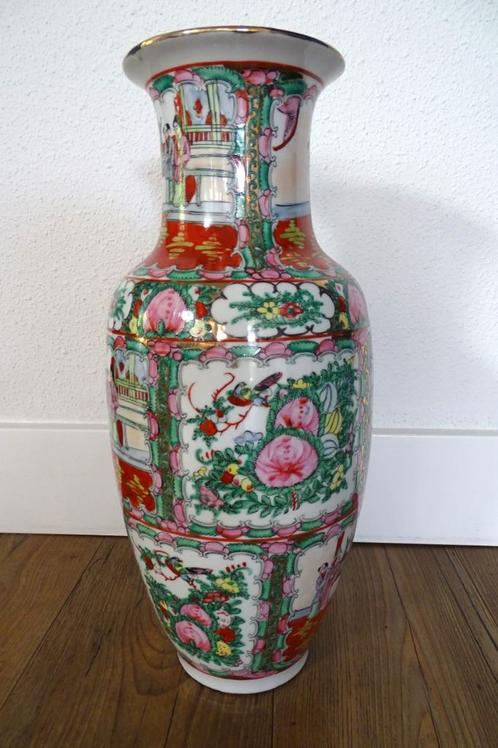 grote Chinese famille rose vaas 41.5 cm, Antiek en Kunst, Antiek | Vazen, Ophalen of Verzenden