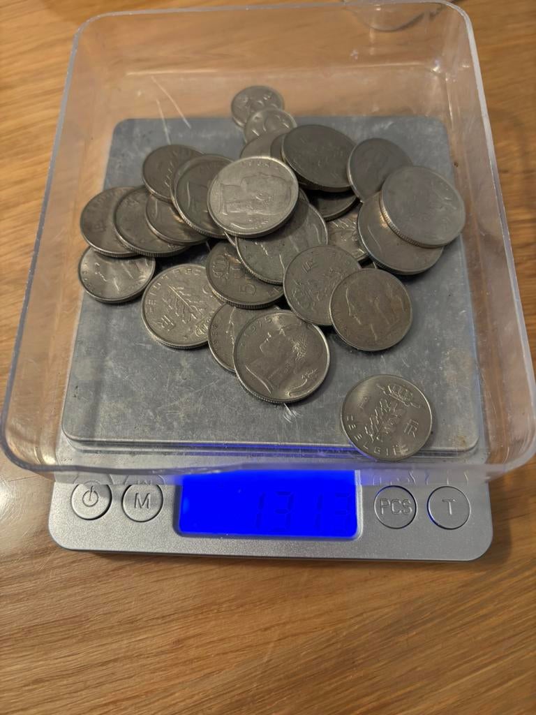 131,3 gram Belgische Franken munten België, Ophalen of Verzenden