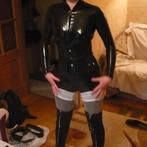 Schitterende Leren Catsuit maat M, Kleding | Dames, Maat 38/40 (M), Overige typen, Verzenden, Zwart