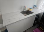 IKEA keuken 186 cm – wit, spoelbak + kraa, Ophalen of Verzenden, Zo goed als nieuw, Wit, Enkelwandige keuken