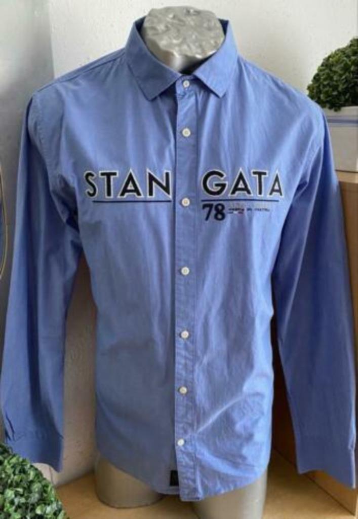 Stangata overhemd maat L [vm], Kleding | Heren, Overhemden, Zo goed als nieuw, Blauw, Ophalen of Verzenden