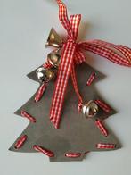 kerstboomhanger kerstboom, leisteen, lint, belletjes, Diversen, Kerst, Ophalen of Verzenden, Zo goed als nieuw