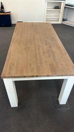 Houten Eettafel / en houten poten / met stoelen, Ophalen, 100 tot 150 cm, 200 cm of meer, Zo goed als nieuw