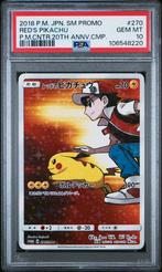Pokemon Red's Pikachu Promo Japanese 20th Anniversary PSA 10, Ophalen of Verzenden, Nieuw, Losse kaart, Foil