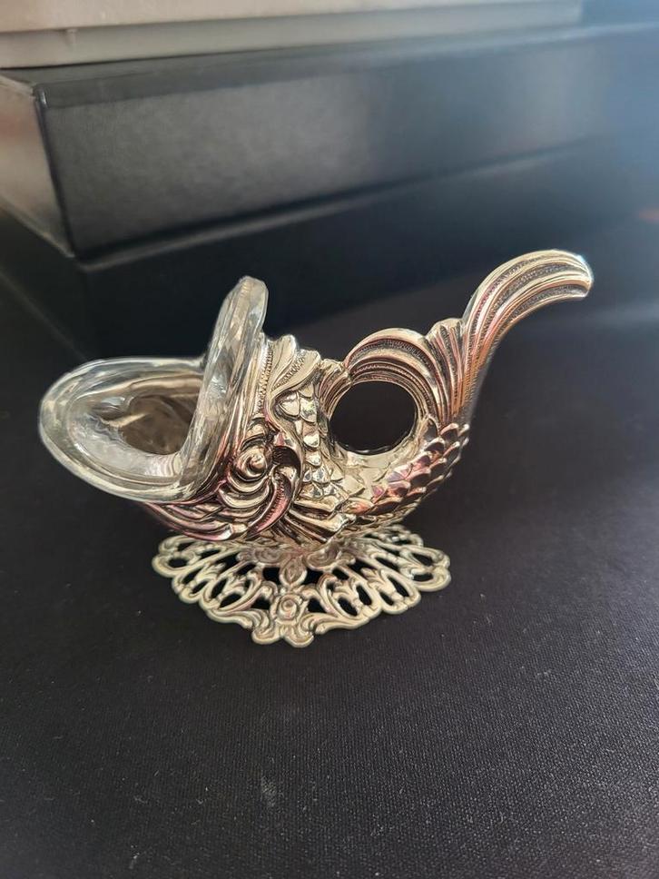 Zeldzaam zoutvaatje vis 835 zilver 33gr Albert Bodemer, Antiek en Kunst, Antiek | Goud en Zilver, Zilver, Ophalen of Verzenden