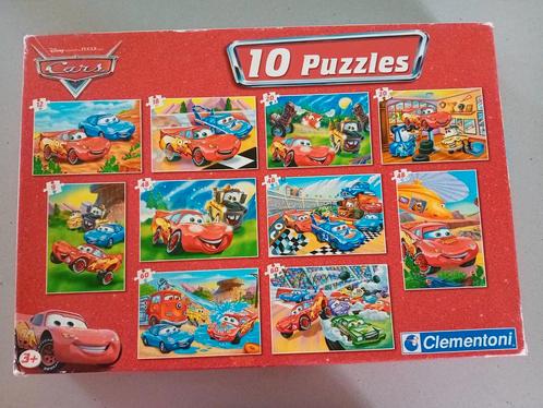 Cars puzzels 10 stuks 9 - 60 stukjes, Kinderen en Baby's, Speelgoed | Kinderpuzzels, Gebruikt, 4 tot 6 jaar, 10 tot 50 stukjes