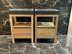 Badmeubel 60 cm staand MASSIEF EIKEN van €1995 nu €650 NEW, Ophalen, Nieuw, 50 tot 100 cm, Minder dan 100 cm