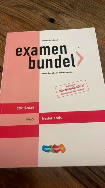 Examenbundel vwo Nederlands 2023/2024 beschikbaar voor biedingen