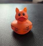 Oranje duivel badeend met hoorn-oortjes en zwarte strepen, Verzamelen, Verzenden, Nieuw