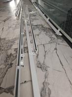 8x gordijnrails met runners, eindstops en plafondclips, 200 cm of meer, Wit, Ophalen of Verzenden, Zo goed als nieuw
