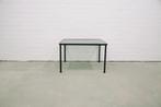 vintage zwarte metalen salontafel, Ophalen, Gebruikt, 50 tot 100 cm, 50 tot 100 cm