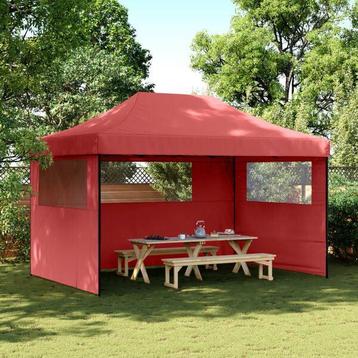 Partytent inklapbaar pop-up 3 zijwanden bordeauxrood €140 beschikbaar voor biedingen