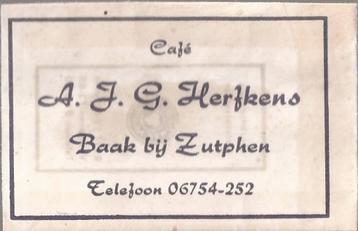 Baak bij Zutphen Café A.J.G. Herfkens 50/60er jaren beschikbaar voor biedingen