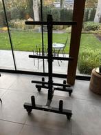 ZEUZ VERRIJDBARE HALTERSCHIJF & HALTERSTANG OPBERGSYSTEEM, Ophalen, Zo goed als nieuw