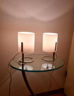 Set design tafellampen bedlampen wit glas Fabas Luce mooi, Ophalen, Modern interieur design, Gebruikt, Glas