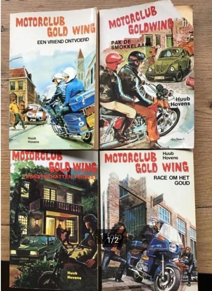 4 delen motorclub Gold Wing door Huub Hovens, Boeken, Kinderboeken | Jeugd | onder 10 jaar, Gelezen, Ophalen of Verzenden