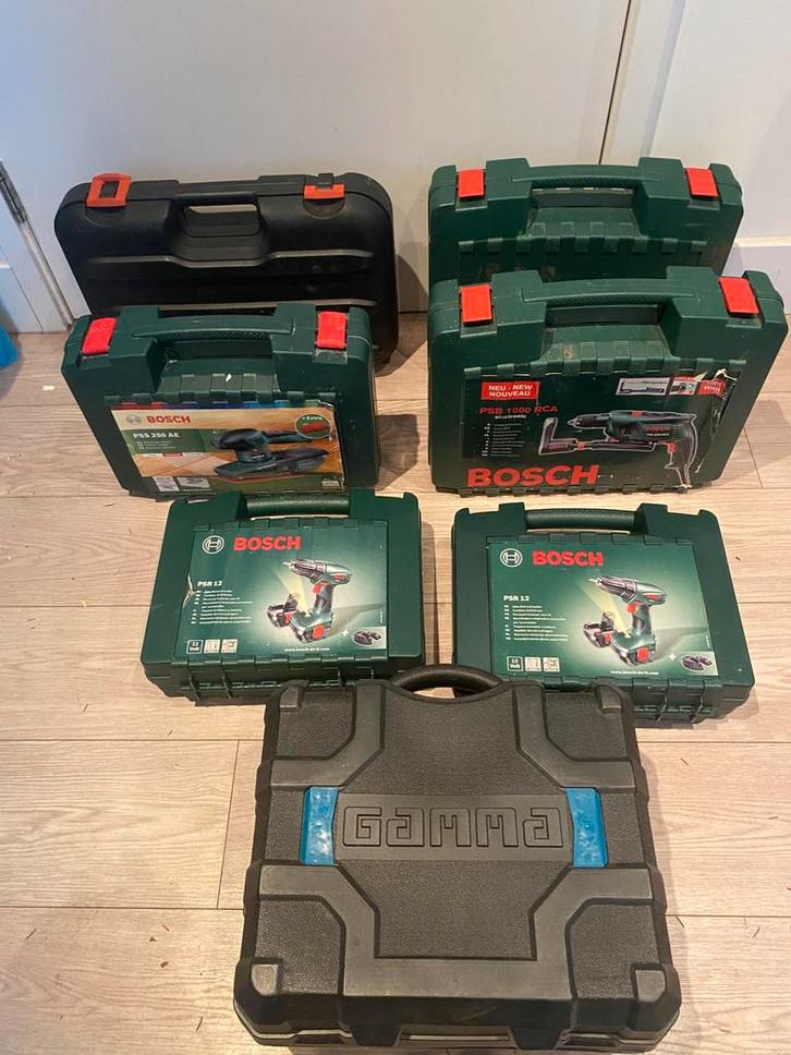 Complete elektrische gereedschapset, 8 apparaten, Doe-het-zelf en Verbouw, Gereedschap | Handgereedschap, Gebruikt, Ophalen