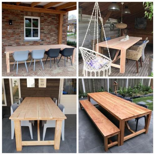 Douglas houten tuintafel, buitentafel, veranda tafel NIEUW, Tuin en Terras, Tuintafels, Nieuw, Hout, Ophalen