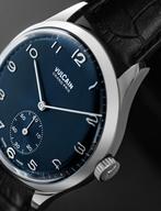 Vulcain Grand Prix 39mm Blauw - Full Set, Ophalen of Verzenden, Staal, Overige merken, 1960 of later