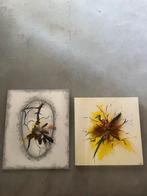 2 modernistische schilderijen ‘Koen van Mechelen’, Antiek en Kunst, Ophalen of Verzenden